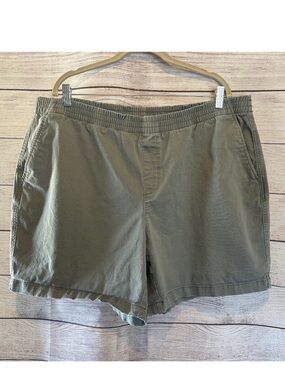 Lands’ End Women’s Plus Size 20W Olive Green Pull On Shorts Elastic Waist Casual